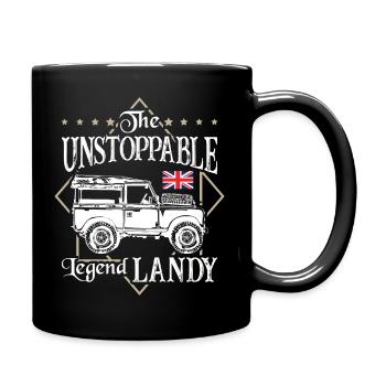 The Unstoppable Legend Landy - Tasse einfarbig - Schwarz - Rechts