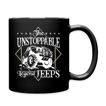 Les Jeeps De légende imparables - Mug uni - noir - Droite