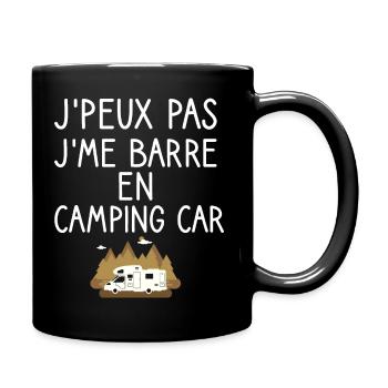 Je peux pas je me barre en camping car - Mug uni - noir - Droite