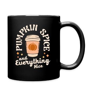 Pumpkin Spice And Everything Nice Retro Fall - Full Colour Mug - black - Right