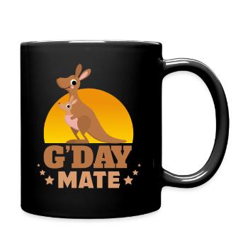 Känguru G-Day Mate Kangoroo - Tasse einfarbig - Schwarz - Rechts