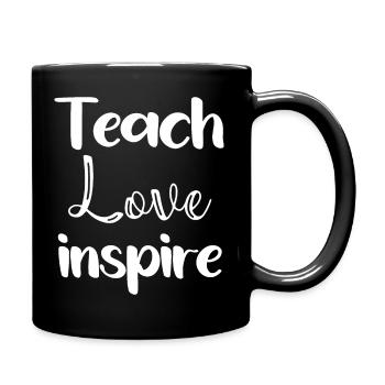 Teach love inspire perfect back to school teacher - Mug uni - noir - Droite