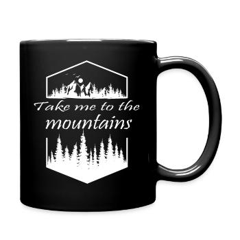Geometrische Form bringt mich in die Berge w - Tasse einfarbig - Schwarz - Rechts