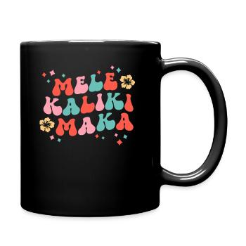Retro Mele Kalikimaka Christmas In Hawaii - Full Colour Mug - black - Right
