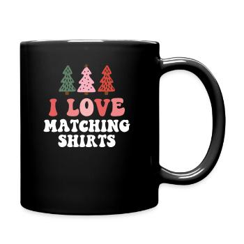 J’aime assortir les chemises de Noël Couple de Noël Femme - Mug uni - noir - Droite