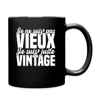 Je ne vieillis pas, je prends de la valeur - Mug uni - noir - Droite