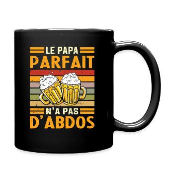 Le papa parfait n'a pas d'abdos - Mug uni - noir - Droite