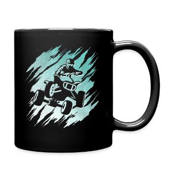 Quad Biker Design Offroad Quad Bike ATV - Full Colour Mug - black - Right