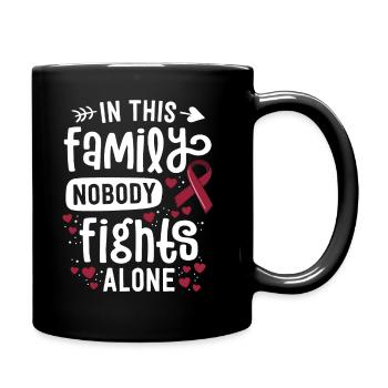 In This Family Nobody Fights Alone Hemangioma - Full Colour Mug - black - Right
