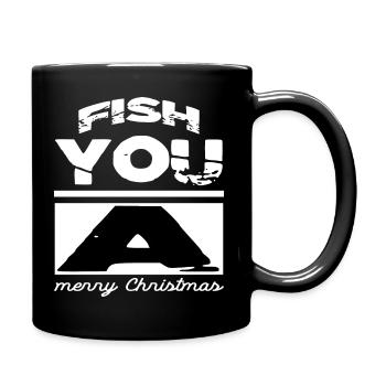 geek funny bite me fishing tshirts angler quote - Tasse einfarbig - Schwarz - Rechts