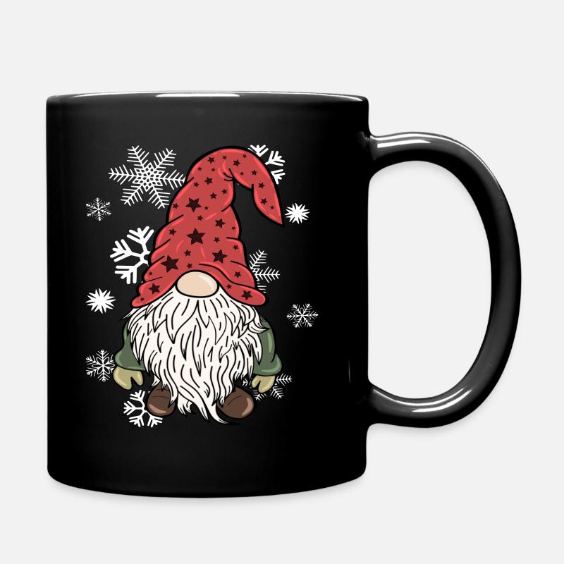 Gnome Elfes de Noël Flocons de neige - Mug uni - noir