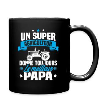 Super agriculteur donne toujours le meilleur papa - Mug uni - noir - Droite