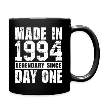 Hergestellt 1994, legendär seit dem ersten Tag - Tasse einfarbig - Schwarz - Rechts