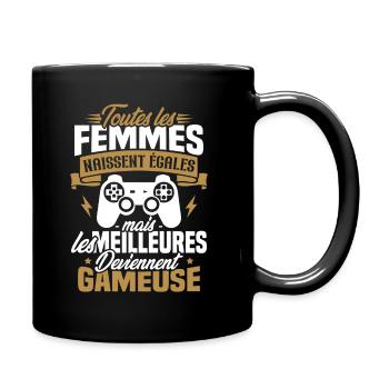 Les meilleures femmes deviennent gameuse - Mug uni - noir - Droite