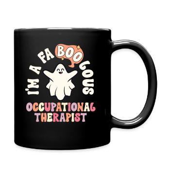 Retro Halloween Ergotherapeut Vintage - Tasse einfarbig - Schwarz - Rechts