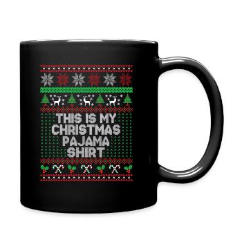 This is my christmas pajama shirt - Full Colour Mug - black - Right