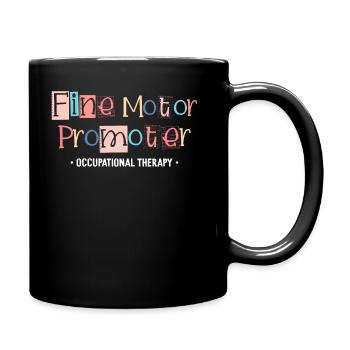 Feinmotorischer Promotor Ergotherapie OT - Tasse einfarbig - Schwarz - Rechts
