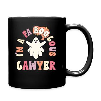 Faboolous Lawyer Retro Halloween Attorney - Full Colour Mug - black - Right