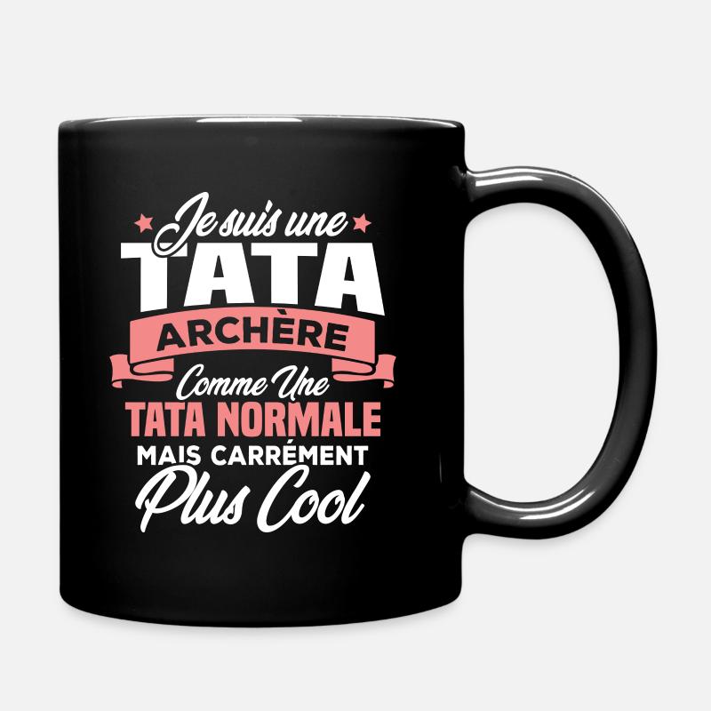 Je suis une tata archère - Mug uni - noir