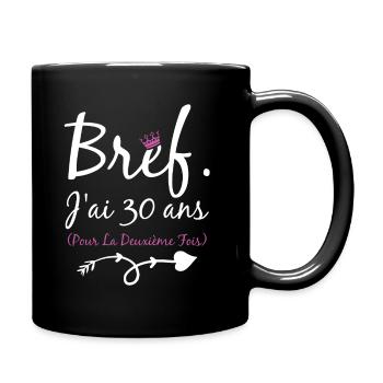 Femme cadeau d'anniversaire 60 ans - Mug uni - noir - Droite