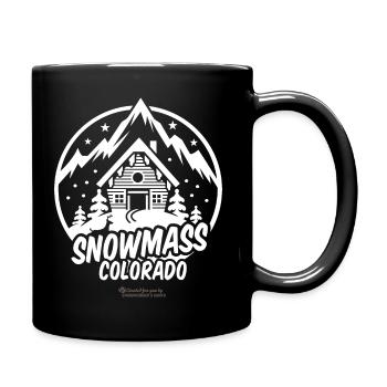 Snowmass Colorado Skigebiet - Tasse einfarbig - Schwarz - Rechts