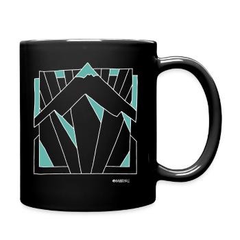 Montagnes - Mug uni - noir - Droite
