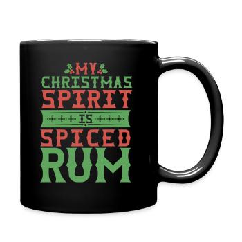 Christmas Spirit ist Spiced Rum Funny Bar - Tasse einfarbig - Schwarz - Rechts