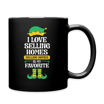 Agent immobilier Christmas Elf Team I Love - Mug uni - noir - Droite