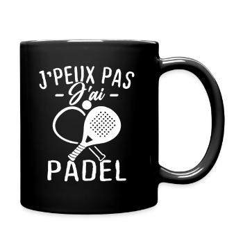 I can't I have Padel - Full Colour Mug - black - Right