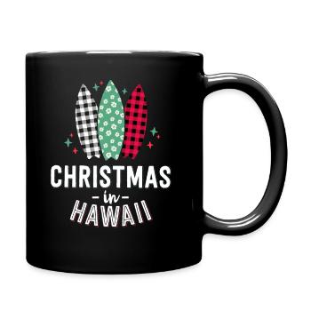 Christmas In Hawaii Family Vacation Tropical - Full Colour Mug - black - Right