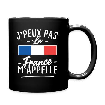 Ich kann nicht Frankreich ruft mich an - Tasse einfarbig - Schwarz - Rechts