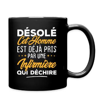 Cet homme est déjà pris par une infirmière - Mug uni - noir - Droite