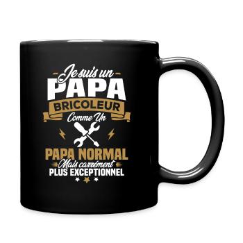Un papa bricoleur comme un papa normal - Mug uni - noir - Droite