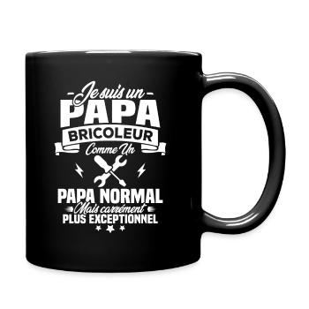 Un papa bricoleur comme un papa normal - Mug uni - noir - Droite