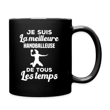 Je suis la meilleure handballeuse - Mug uni - noir - Droite