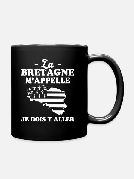 La bretagne m'appelle humour breton homme - Mug uni - noir
