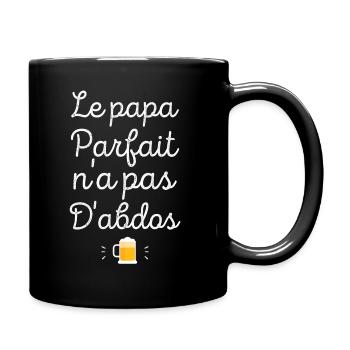 Le papa parfait n'a pas d'abdos - Mug uni - noir - Droite