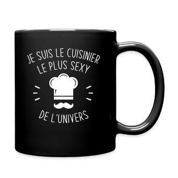 Je suis le cuisinier le plus sexy de l'univers - Mug uni - noir - Droite