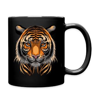 Tiger head - Full Colour Mug - black - Right