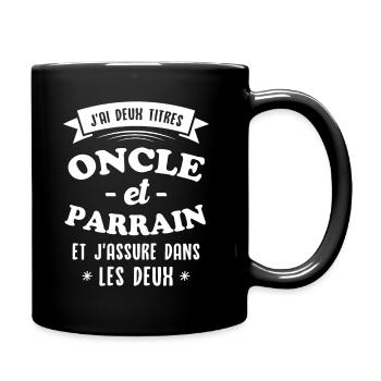 Onkel und Pate - Tasse einfarbig - Schwarz - Rechts