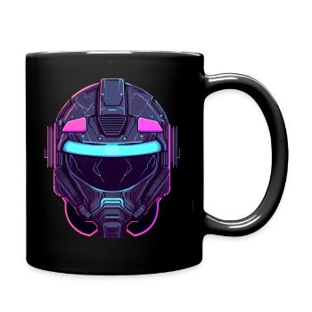 Casque cyber punk - Mug uni - noir - Droite
