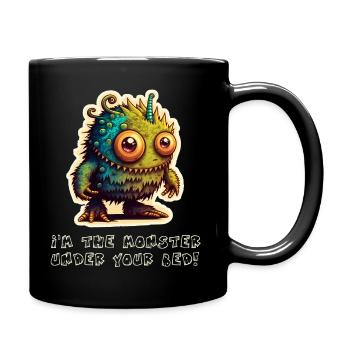 Niedliches Monster - Tasse einfarbig - Schwarz - Rechts