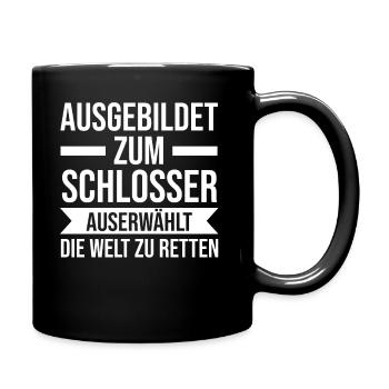 Schlosserei Schweisser Metallbauer Schlosser - Tasse einfarbig - Schwarz - Rechts