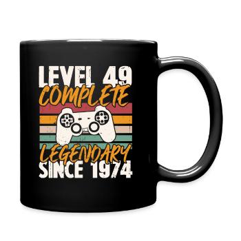Cadeau d'anniversaire, Niveau 49 complete 1974 - Mug uni - noir - Droite