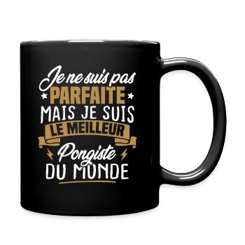 Pas parfaite mais le meilleur pongiste du monde - Mug uni - noir - Droite
