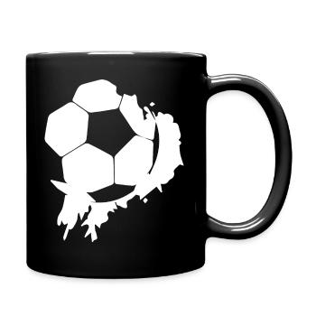 Fußball Soccer - Tasse einfarbig - Schwarz - Rechts