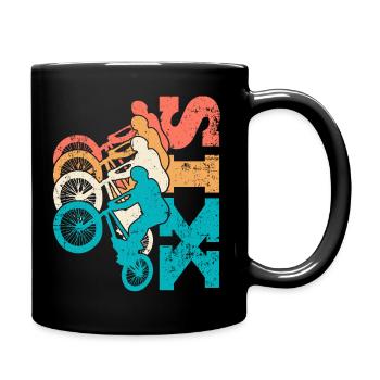 6. Geburtstag Bmx Fahrrad 6 Jahre Geschenk - Tasse einfarbig - Schwarz - Rechts
