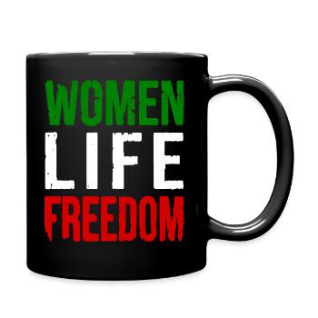 Women life freedom - Tasse einfarbig - Schwarz - Rechts