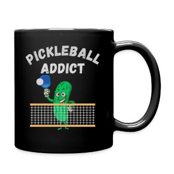 Pickleball Süchtig - Tasse einfarbig - Schwarz - Rechts