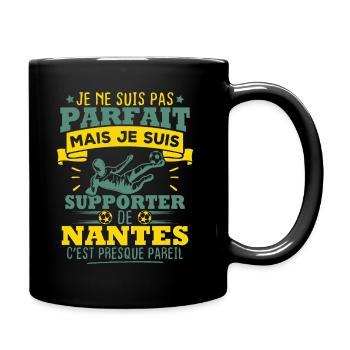 pas parfait mais je suis supporter de Nantes - Mug uni - noir - Droite